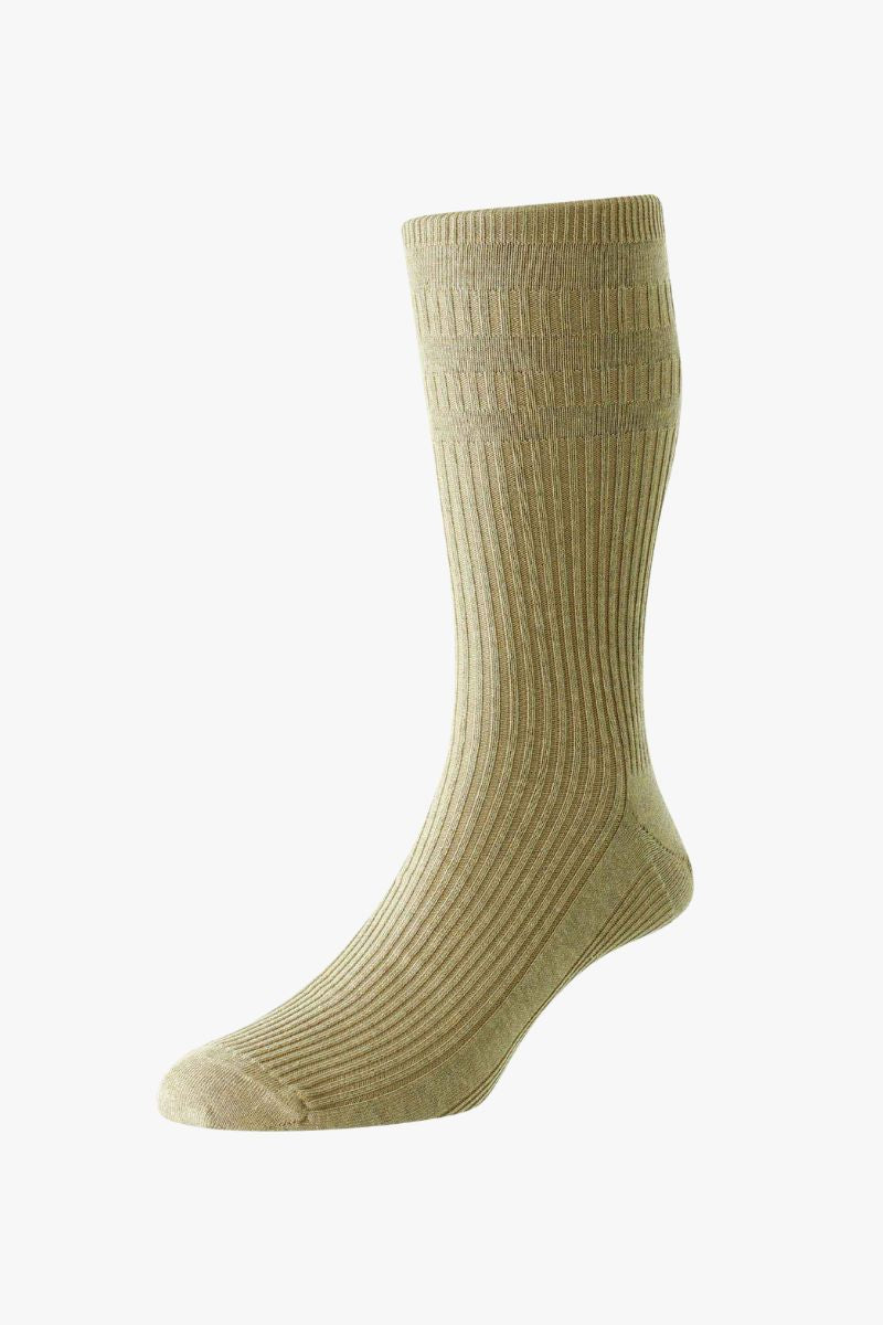 HJ Cotton Soft Top Socks Oatmeal