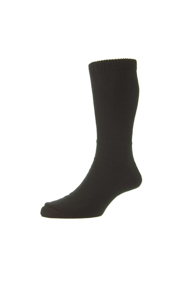 HJ Hall Diabetic Socks Black