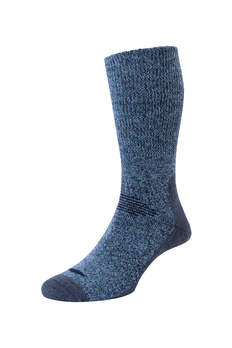 HJ Hall 808 Technical Rambler Thermal Wool Socks Navy