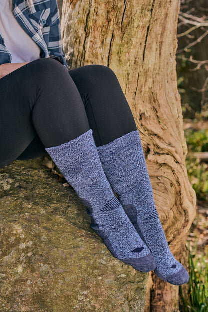HJ Hall 808 Technical Rambler Thermal Wool Socks Navy