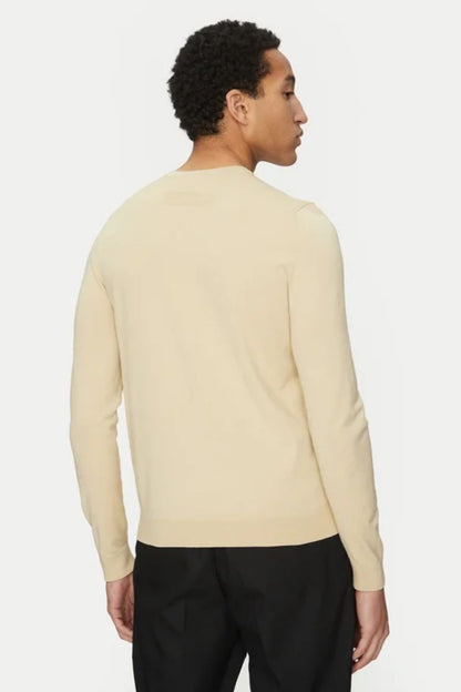 Hugo Boss San Cody-Cv O Neck Open Beige