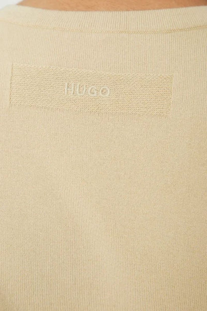 Hugo Boss San Cody-Cv O Neck Open Beige