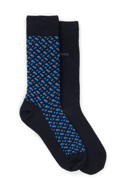 Hugo Boss 2Pack Monogram Socks Navy