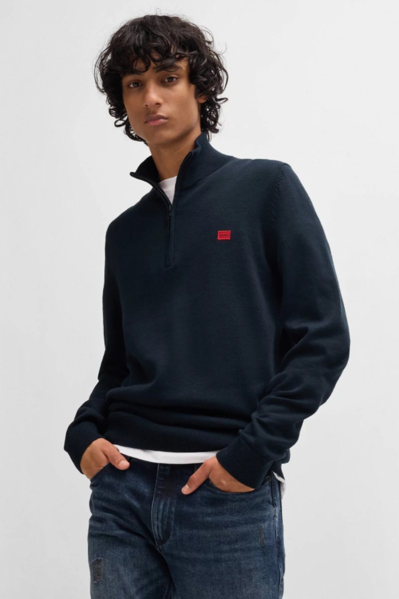 Hugo Boss San Quintus_C 1/4 Zip Navy