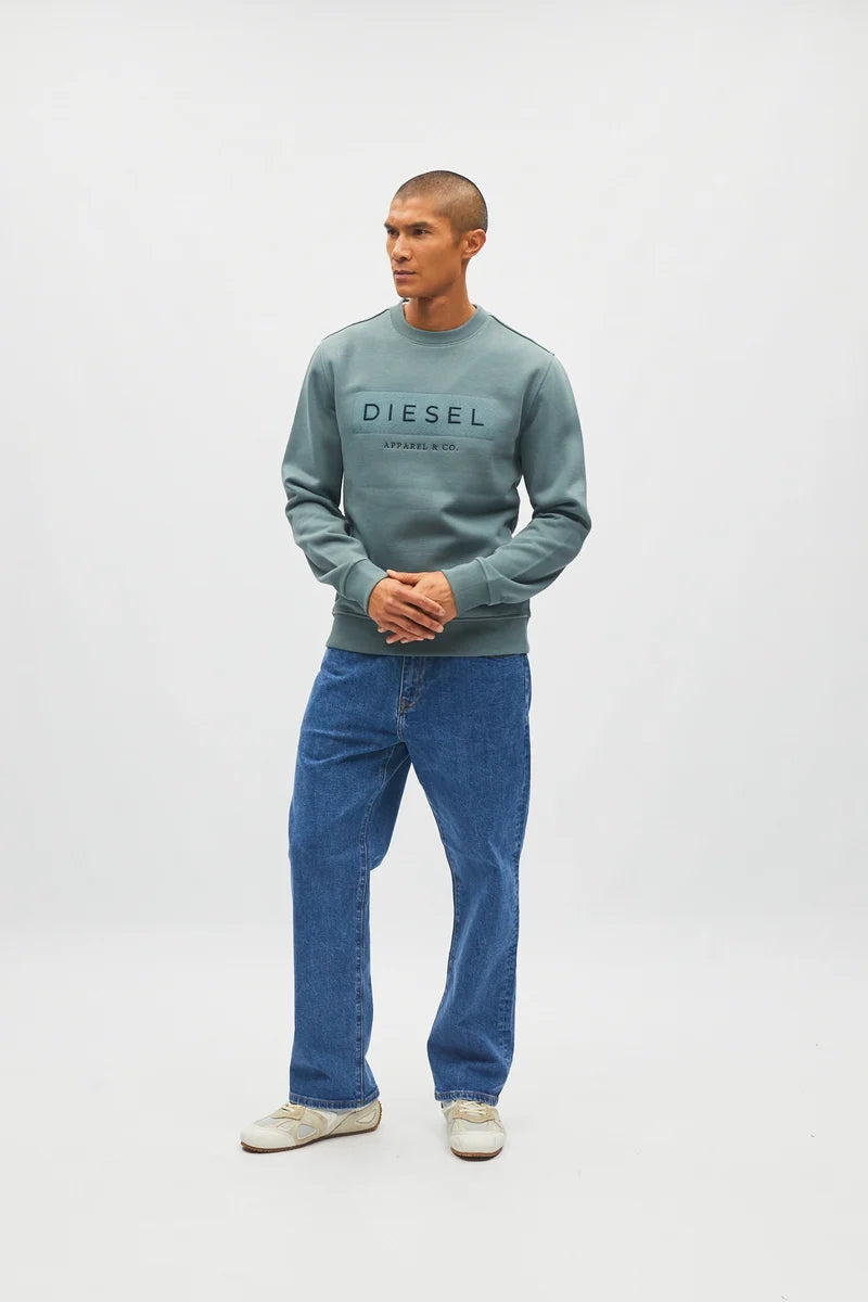 Diesel E26604MO Jan Regular Fit Organic Cotton Sweatshirt Green Meadow