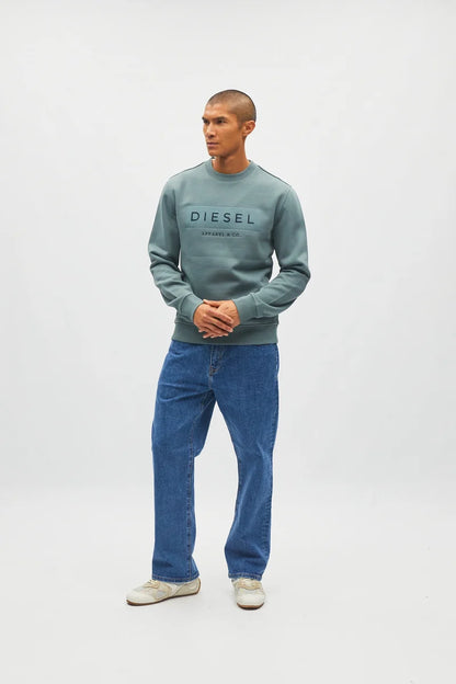 Diesel E26604MO Jan Regular Fit Organic Cotton Sweatshirt Green Meadow