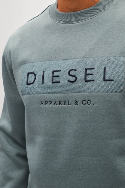 Diesel E26604MO Jan Regular Fit Organic Cotton Sweatshirt Green Meadow