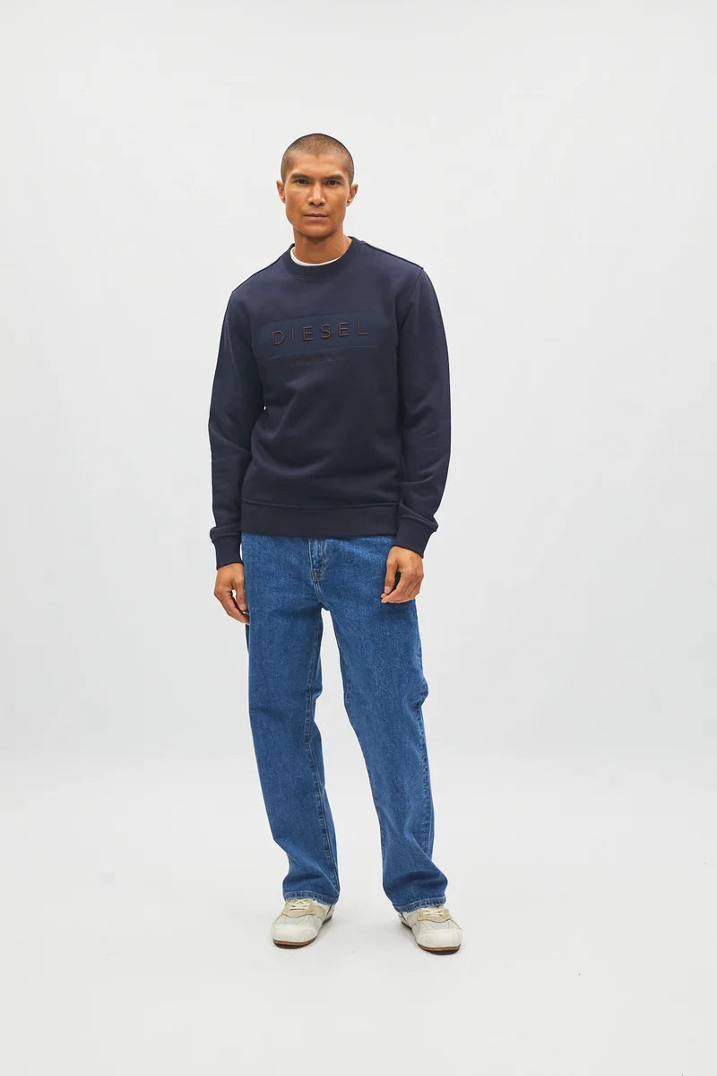 Diesel E26604MO Jan Regular Fit Organic Cotton Sweatshirt Metro Navy
