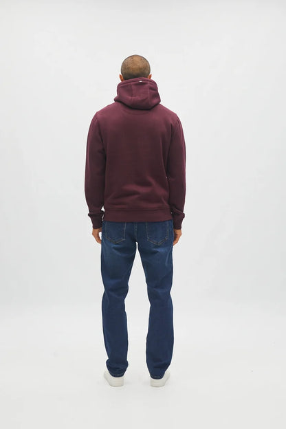 Diesel H26610MO Julian Regular Fit Organic Cotton Hoodie Deep Burgundy
