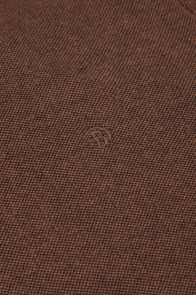 Benetti Julius Regular Fit Cotton Blend Quarter Zip Jumper Rust