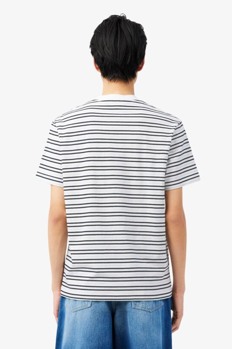 Lacoste 0874 Stripe T-Shirt Black White