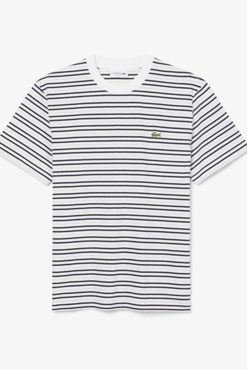 Lacoste 0874 Stripe T-Shirt Black White
