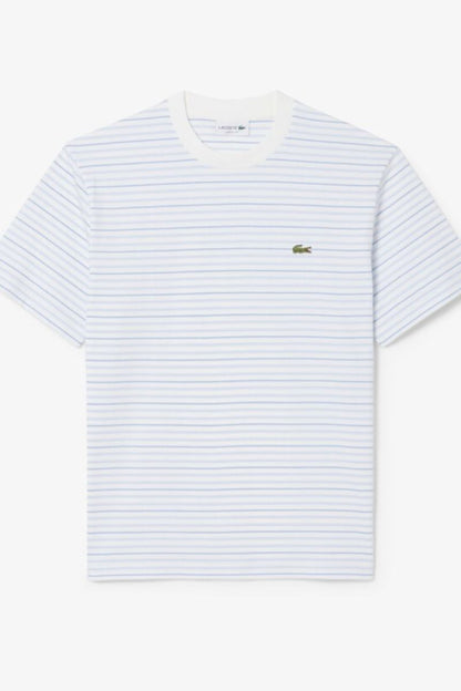 Lacoste 0874 Stripe T-Shirt Blue White