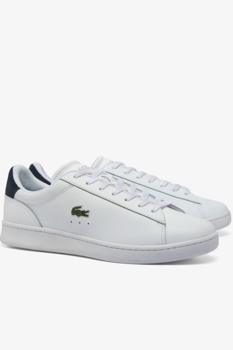 Lacoste Carnaby Set Leather Trainers White and Navy