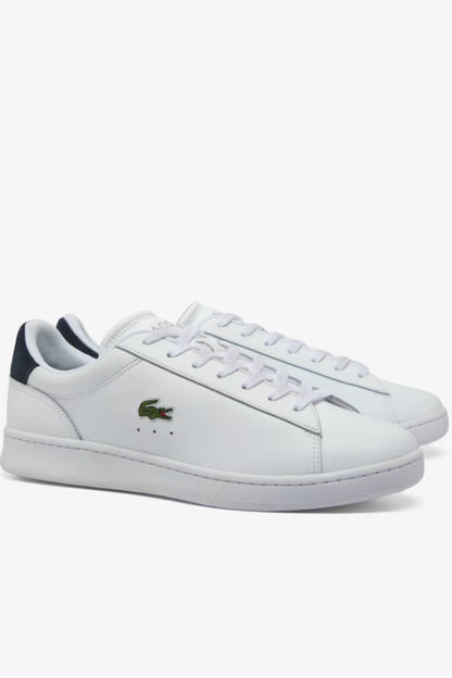 Lacoste Carnaby Set Leather Trainers White and Navy