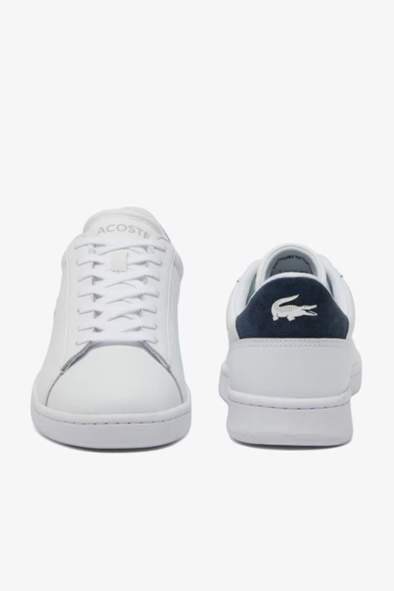 Lacoste Carnaby Set Leather Trainers White and Navy