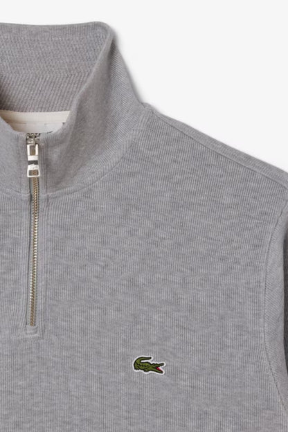 Lacoste SH1927 1/4 Zip Sweatshirt Silver