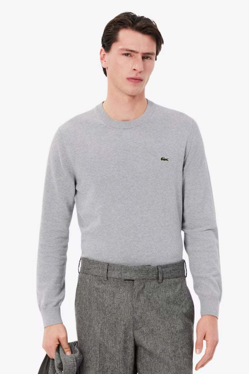 Lacoste 1985 Crew Knit Silver