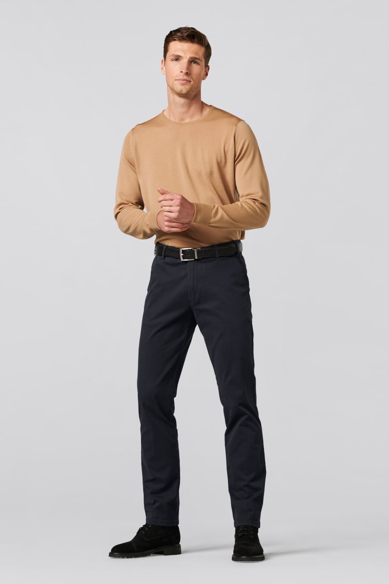 Meyer 9-3001 Oslo Cotton Chinos Navy