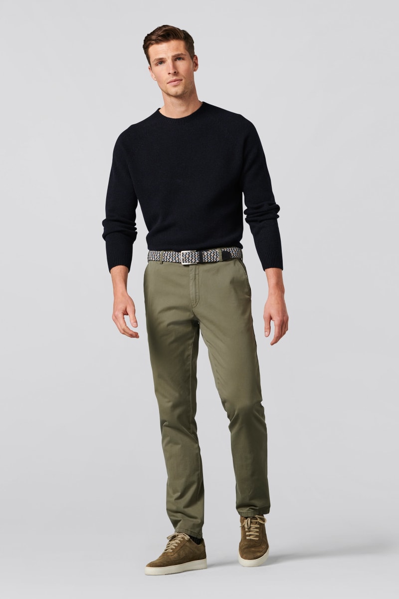 Meyer 9-3001 Oslo Cotton Chinos Olive