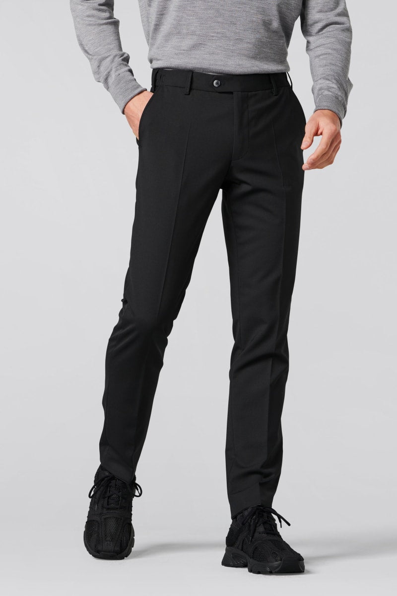 Meyer 9-344 Oslo Tropical Wool Trousers Black
