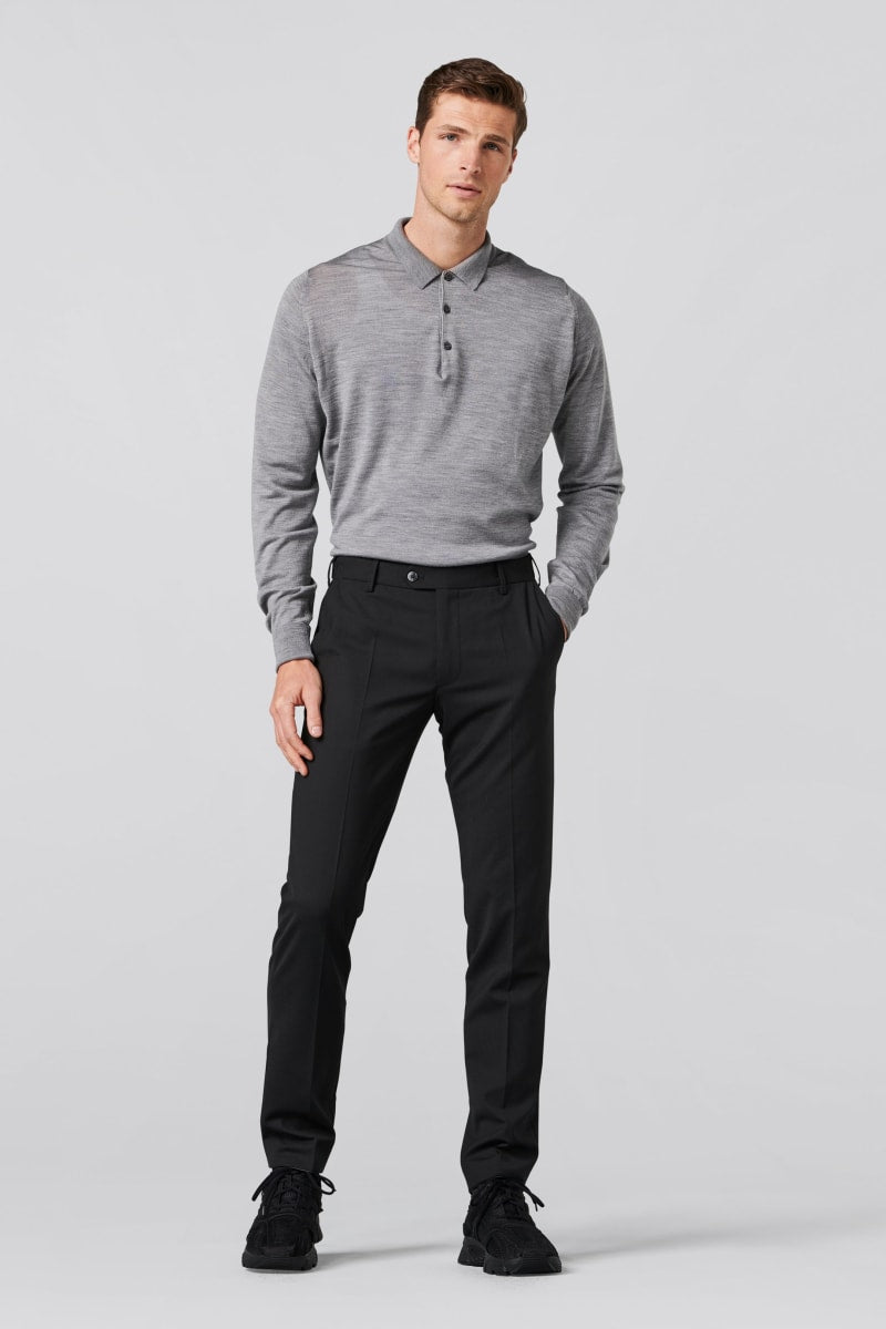 Meyer 9-344 Oslo Tropical Wool Trousers Black