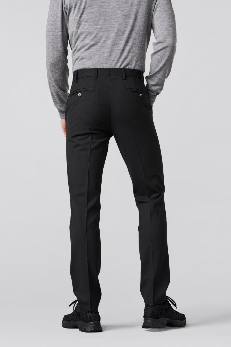 Meyer 9-344 Oslo Tropical Wool Trousers Black