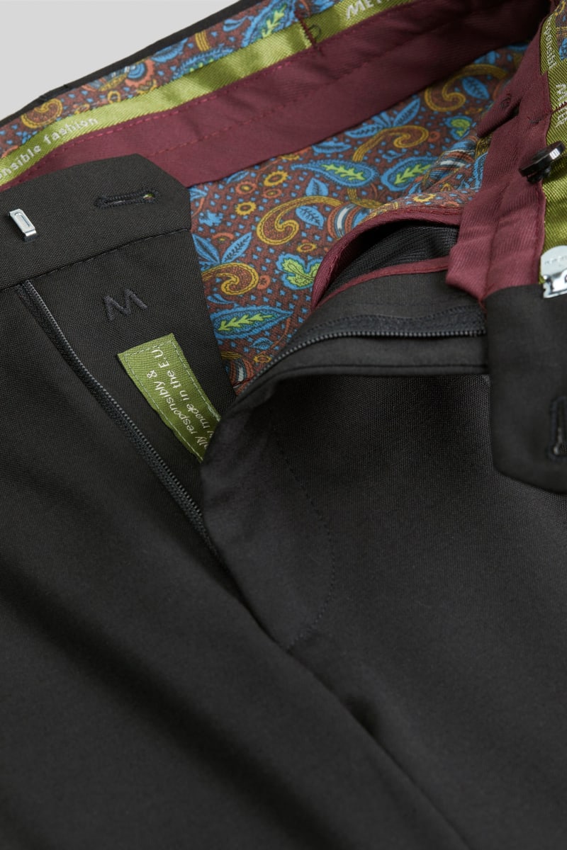 Meyer 9-344 Oslo Tropical Wool Trousers Black