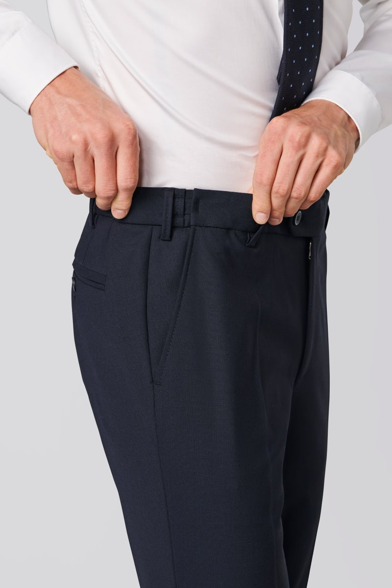Meyer 9-344 Oslo Tropical Wool Trousers Navy