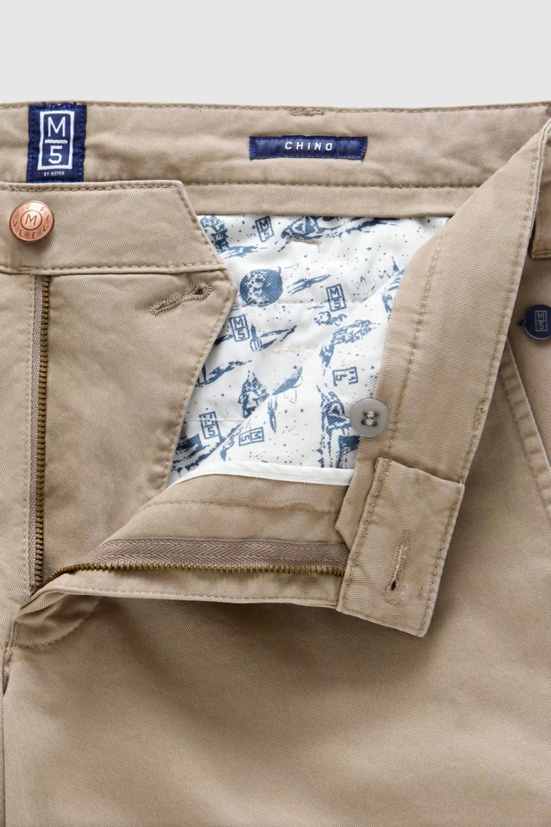 Meyer 9-6001 Regular Fit Cotton Chinos Beige