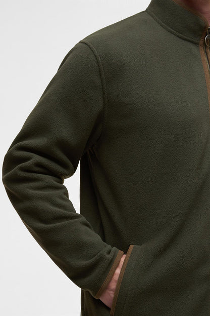 Barbour MFL0216 Regular Fit Harwood Fleece Jacket Olive