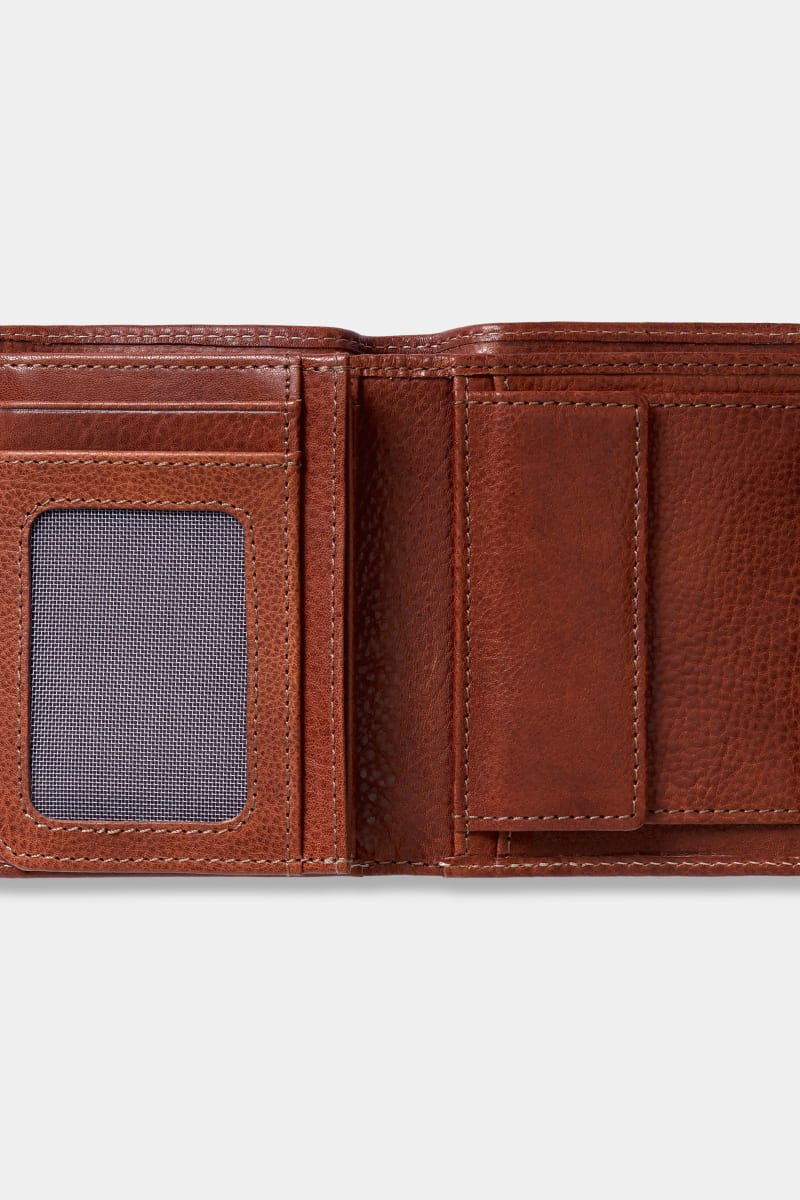 Miguel Bellido 12403 Bristol Leather Wallet with Coin Pocket Brown