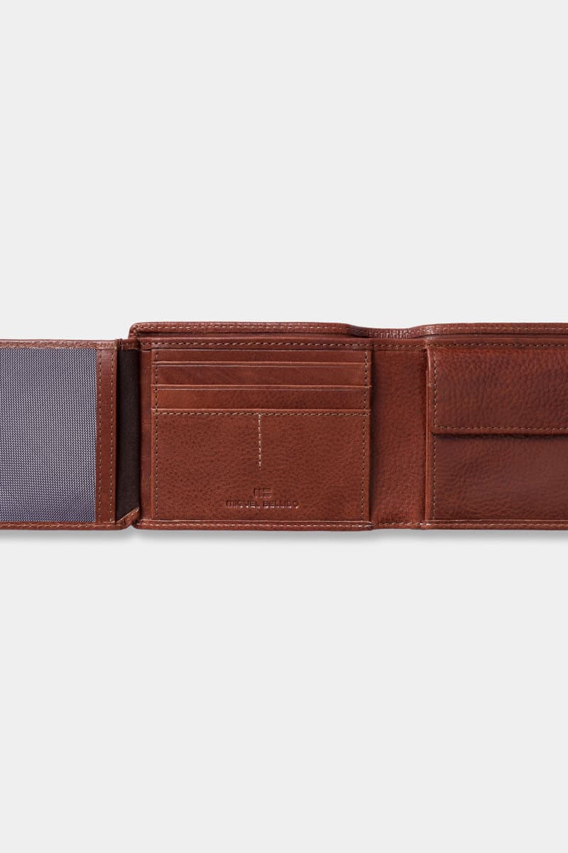 Miguel Bellido 12404 Bristol Leather Bifold Wallet Brown