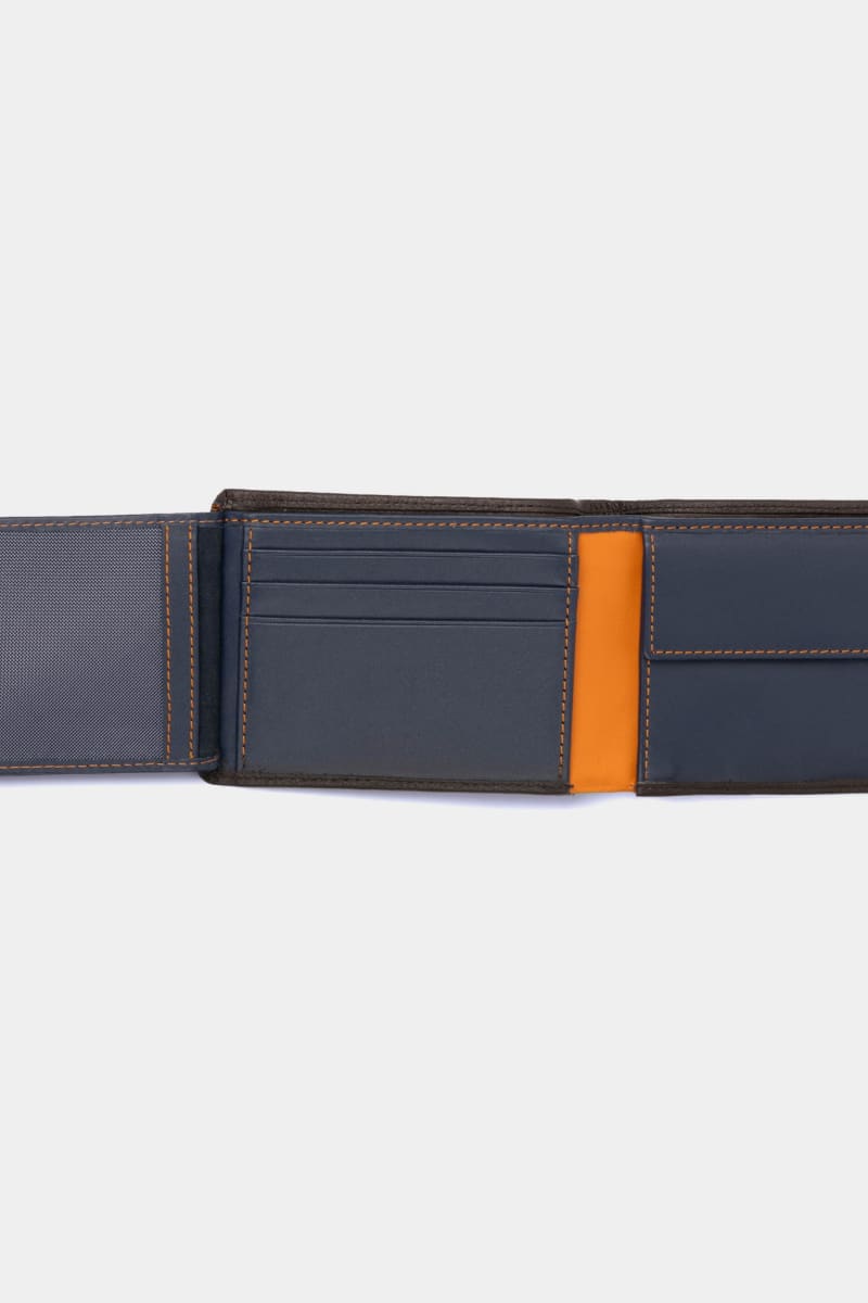 Miguel Bellido 6204 Las Vegas Leather Wallet with Coin Pocket Brown