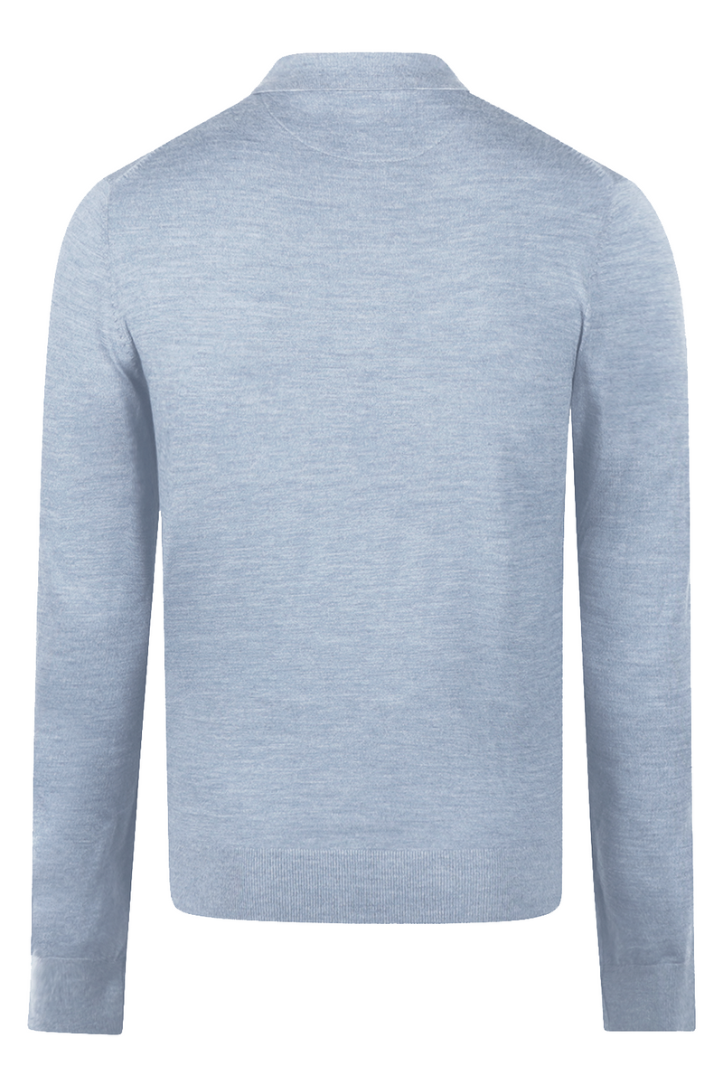 McGregor Regular Fit Merino Wool Polo Sweater Light Blue