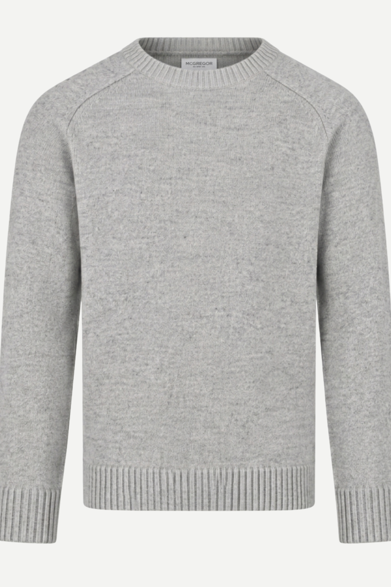 McGregor Regular Fit Lambswool Crew Neck Sweater Medium Grey Melange