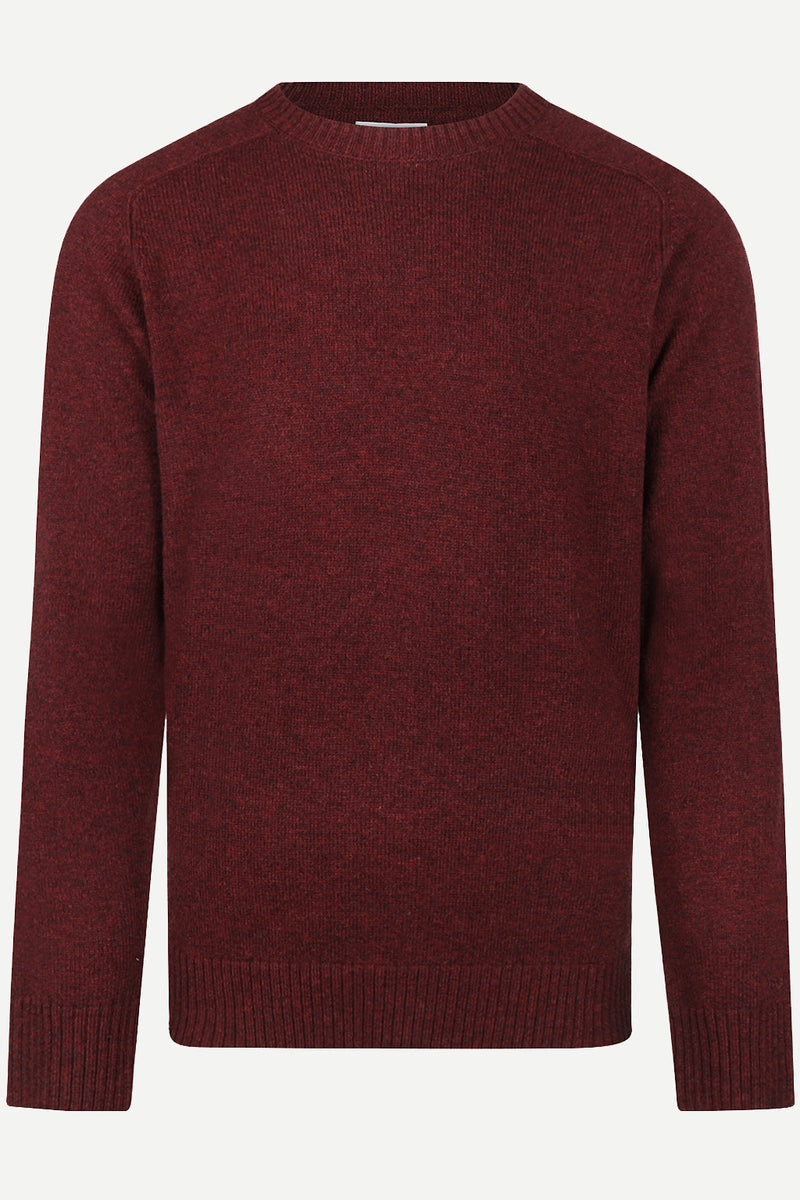 McGregor Regular Fit Lambswool Crew Neck Sweater Burgundy