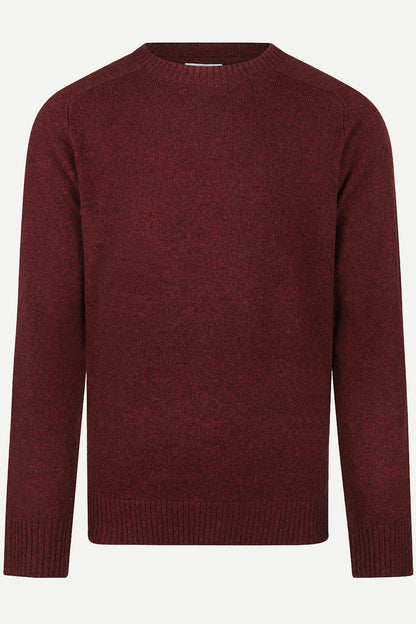 McGregor Regular Fit Lambswool Crew Neck Sweater Burgundy
