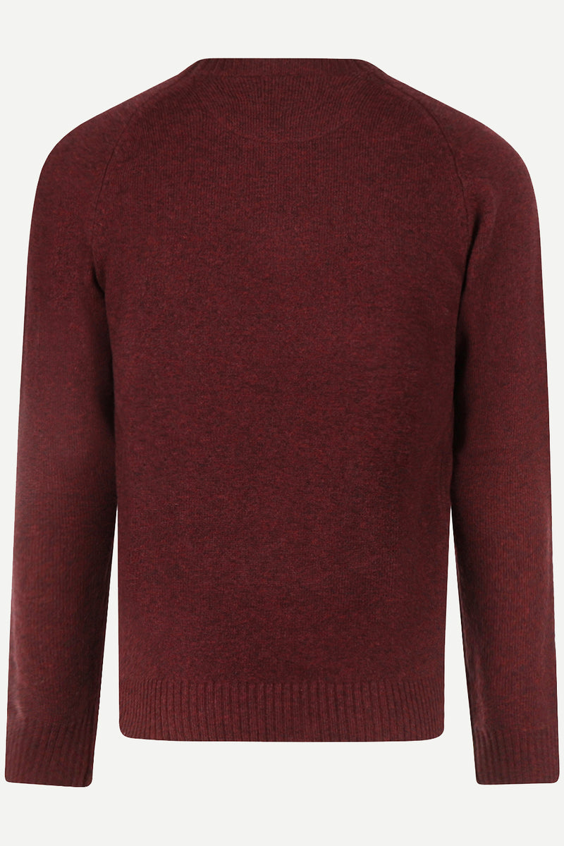 McGregor Regular Fit Lambswool Crew Neck Sweater Burgundy