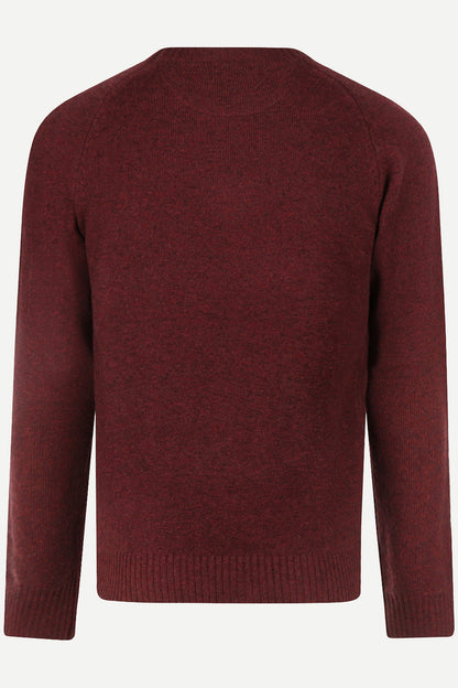 McGregor Regular Fit Lambswool Crew Neck Sweater Burgundy