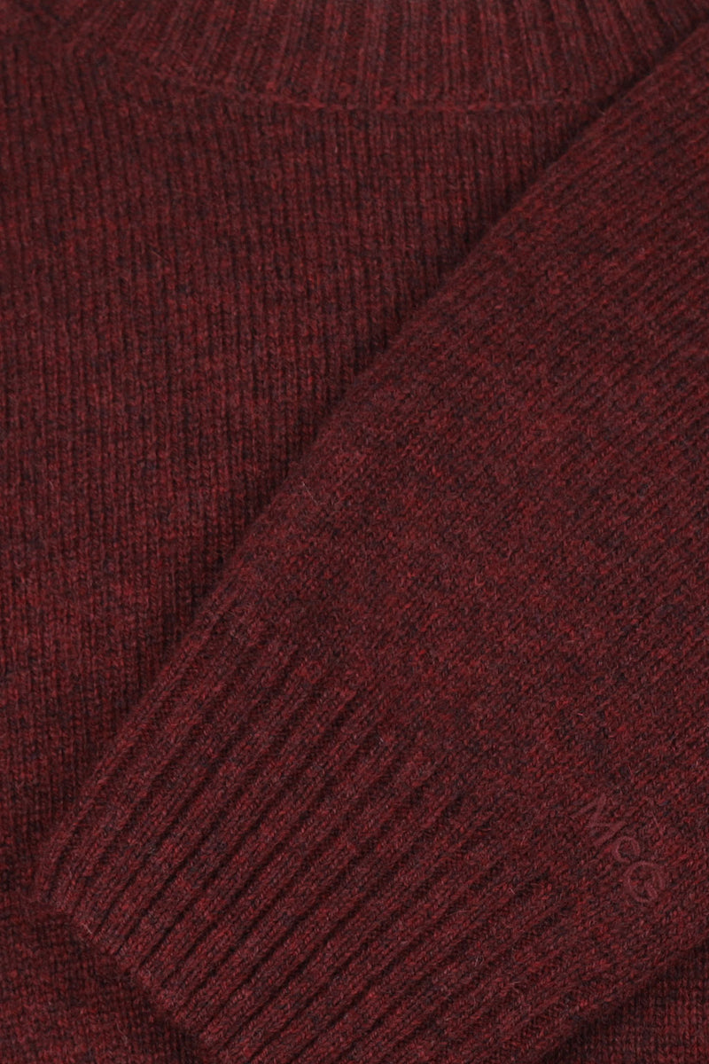 McGregor Regular Fit Lambswool Crew Neck Sweater Burgundy