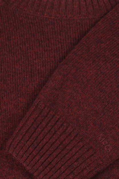 McGregor Regular Fit Lambswool Crew Neck Sweater Burgundy