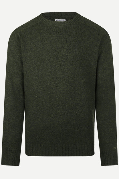 McGregor Regular Fit Lambswool Crew Neck Sweater Dark Olive