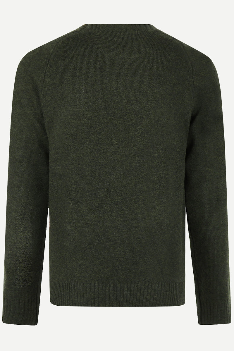 McGregor Regular Fit Lambswool Crew Neck Sweater Dark Olive