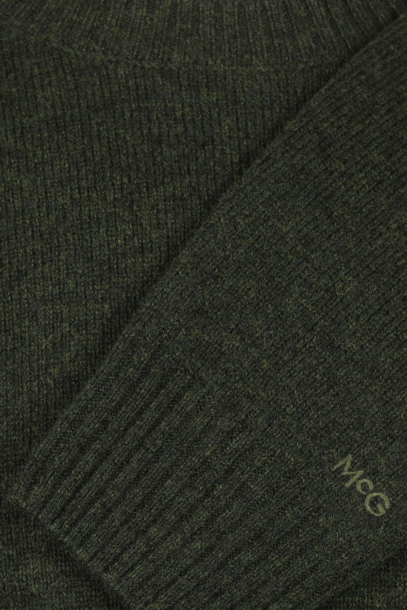 McGregor Regular Fit Lambswool Crew Neck Sweater Dark Olive