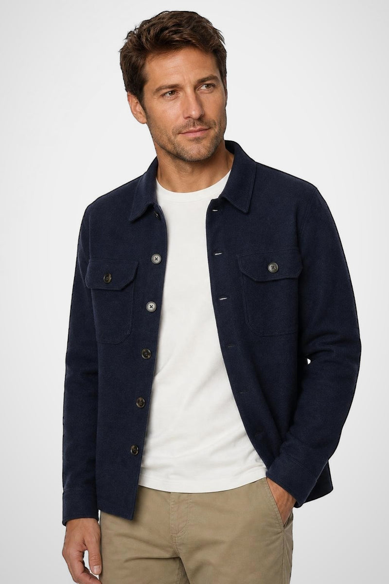 McGregor Regular Fit Wool Blend Button Cardigan Navy