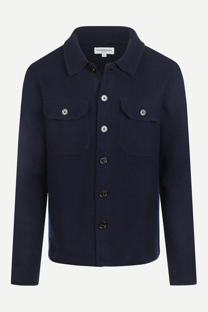 McGregor Regular Fit Wool Blend Button Cardigan Navy