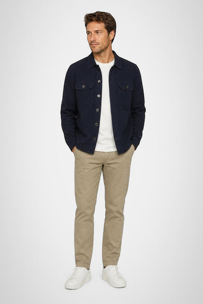 McGregor Regular Fit Wool Blend Button Cardigan Navy