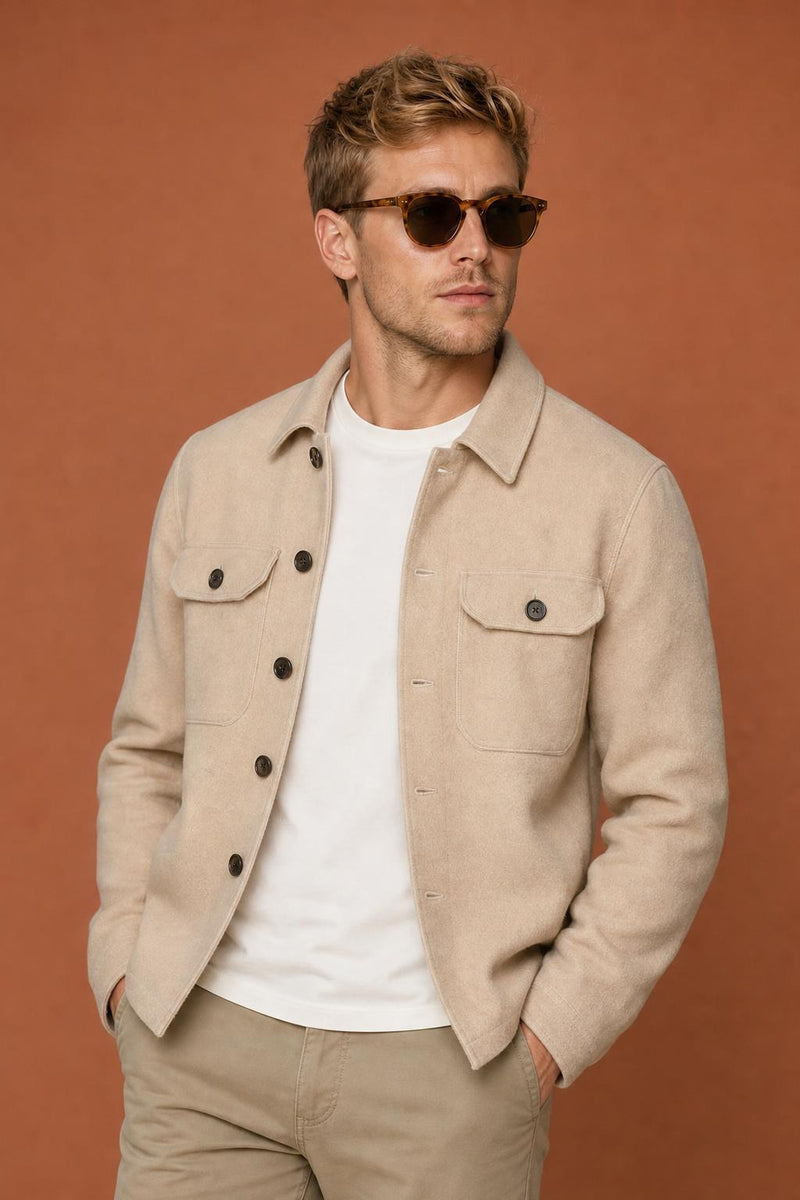 McGregor Regular Fit Wool Blend Button Cardigan Camel