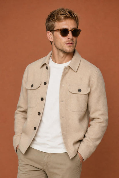 McGregor Regular Fit Wool Blend Button Cardigan Camel
